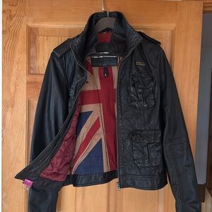 Superdry Megan Flag leather jacket